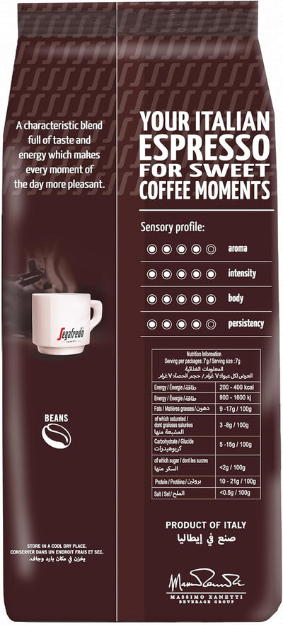 Segafredo Zanetti - Espresso Roma - Medium Roast - Whole Beans - 500g