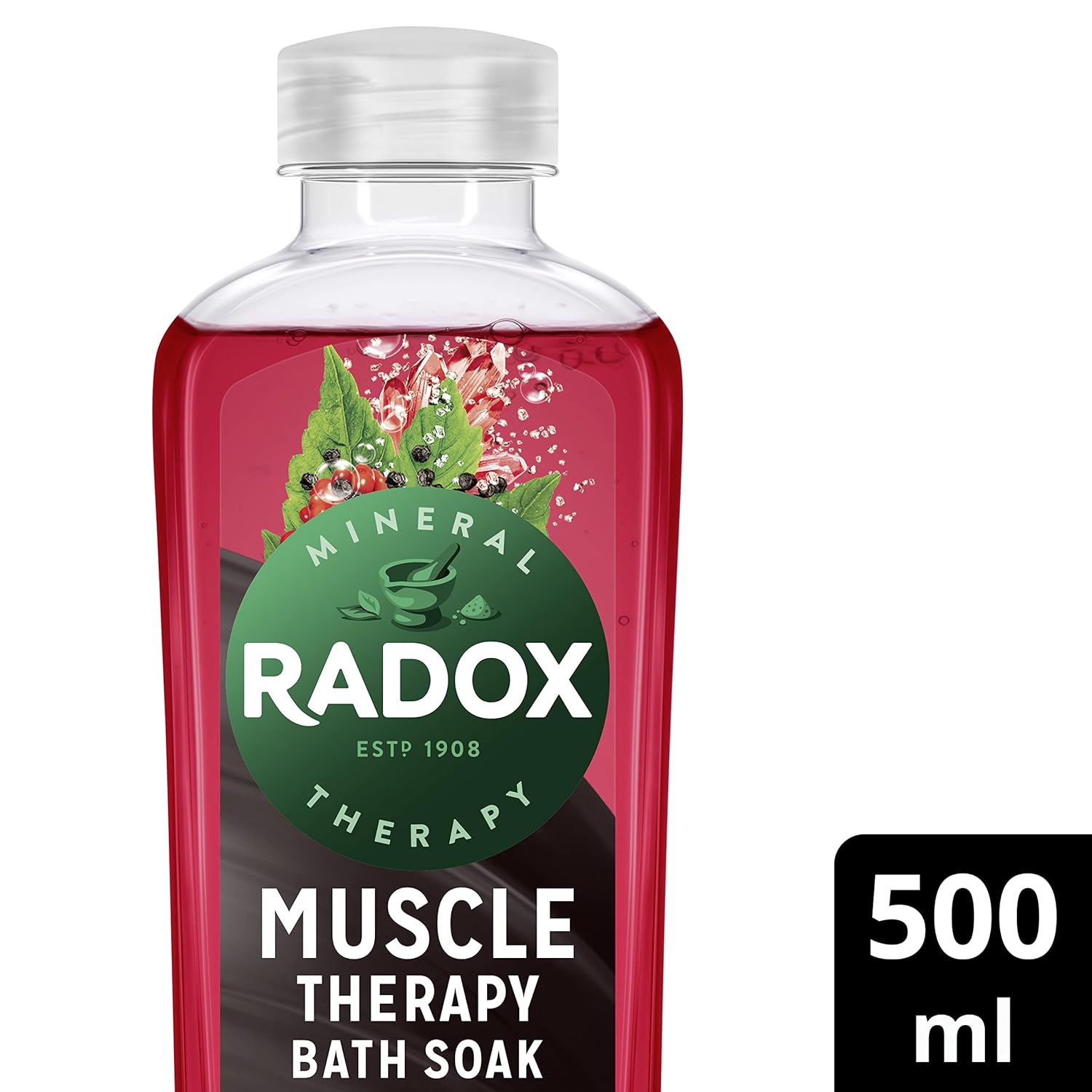 Radox - Muscle Therapy - Bath Soak (500 ml) - Black Pepper Scent, Ginseng, minerals