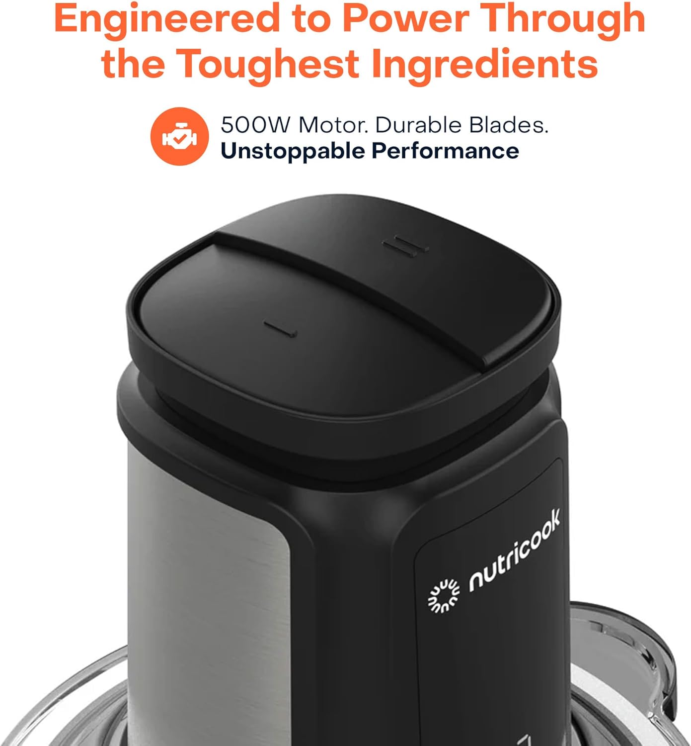 Nutricook - Choppi XXL - Chopper - Shredder - NC-CH2000 - Professional Prep - Black - 2 Years Warranty - 2 Bowls (SS+Glass)