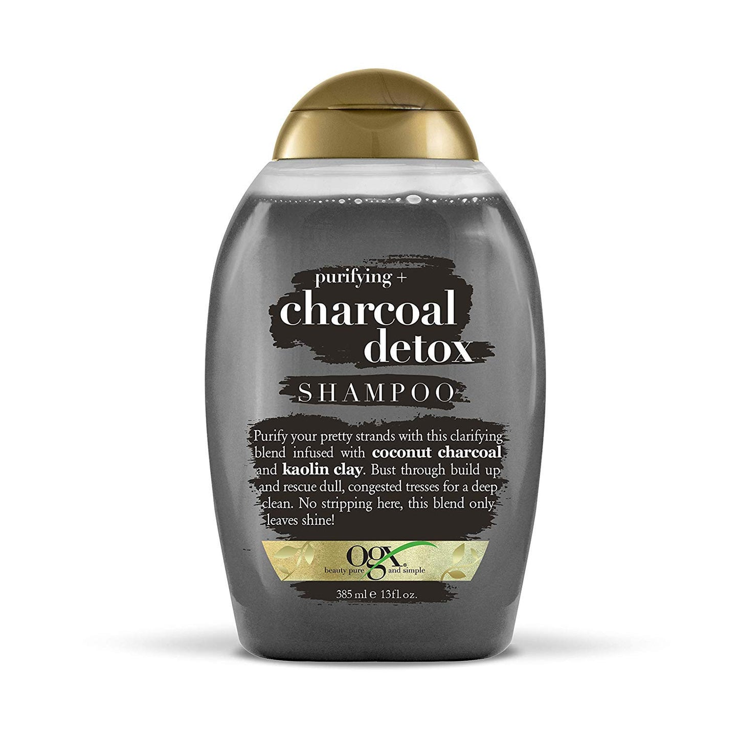 OGX (Organix) - Purifying + Charcoal Detox - Shampoo - for Buildup Removal and Light Nourishment -  No Sulfates - 13 Fl Oz (385ML)