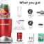 Nutribullet - Personal Blender - NBR-1212R - Nutrient Extraction - Red - 1 Year Warranty