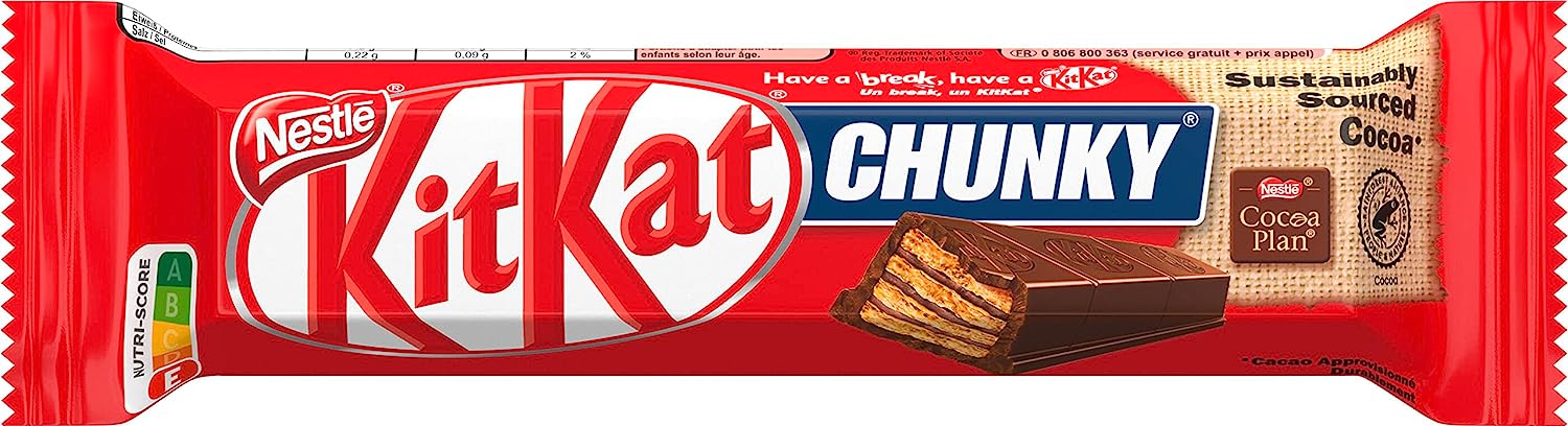 Nestle Kitkat - Chunky - Original Milk - Chocolate Wafer Bar - 12 Pc x38 Gm