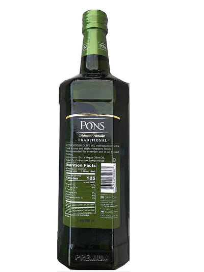 Pons - Traditional Family Selection - Extra Virgin Olive Oil - 1L (1000 ML) - Fruity