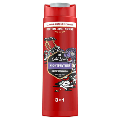 OLD SPICE - NIGHTPANTHER - Scent of Citrus Vanilla - 3 in 1 - Body - Hair - Face Wash - 400 ml