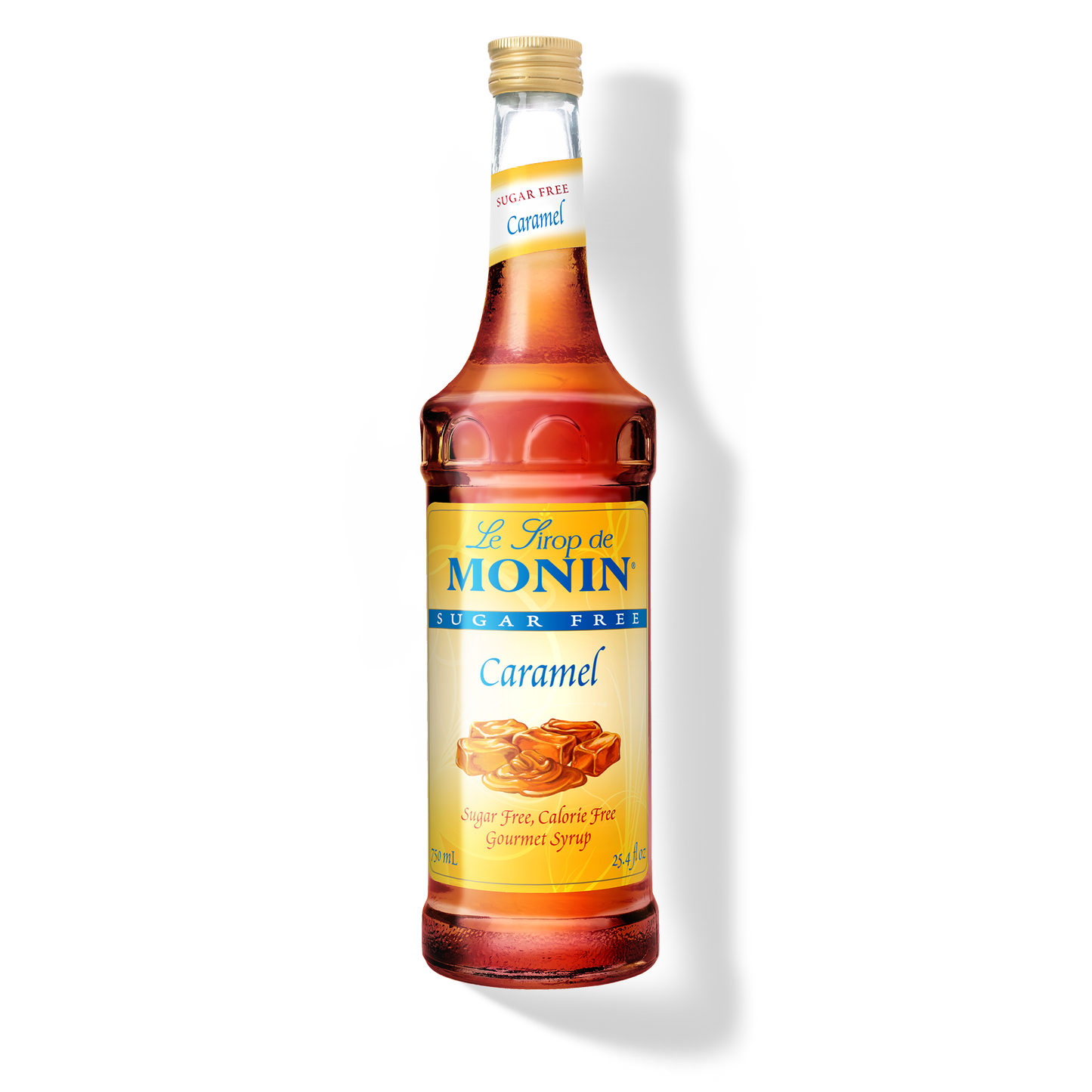 Monin Sugar Free Caramel Syrup - 1 Liter Bottle With Pump, Coffee & Beverage Flavoring