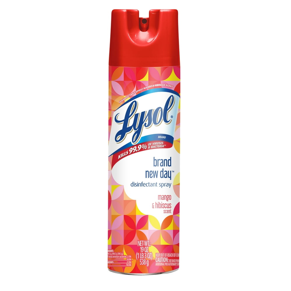 Lysol - Disinfectant Spray - Mango & Hibiscus Scent - 19Oz