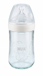 NUK NA SE BTL GLASS 240ML M CL2 SOFT WHI