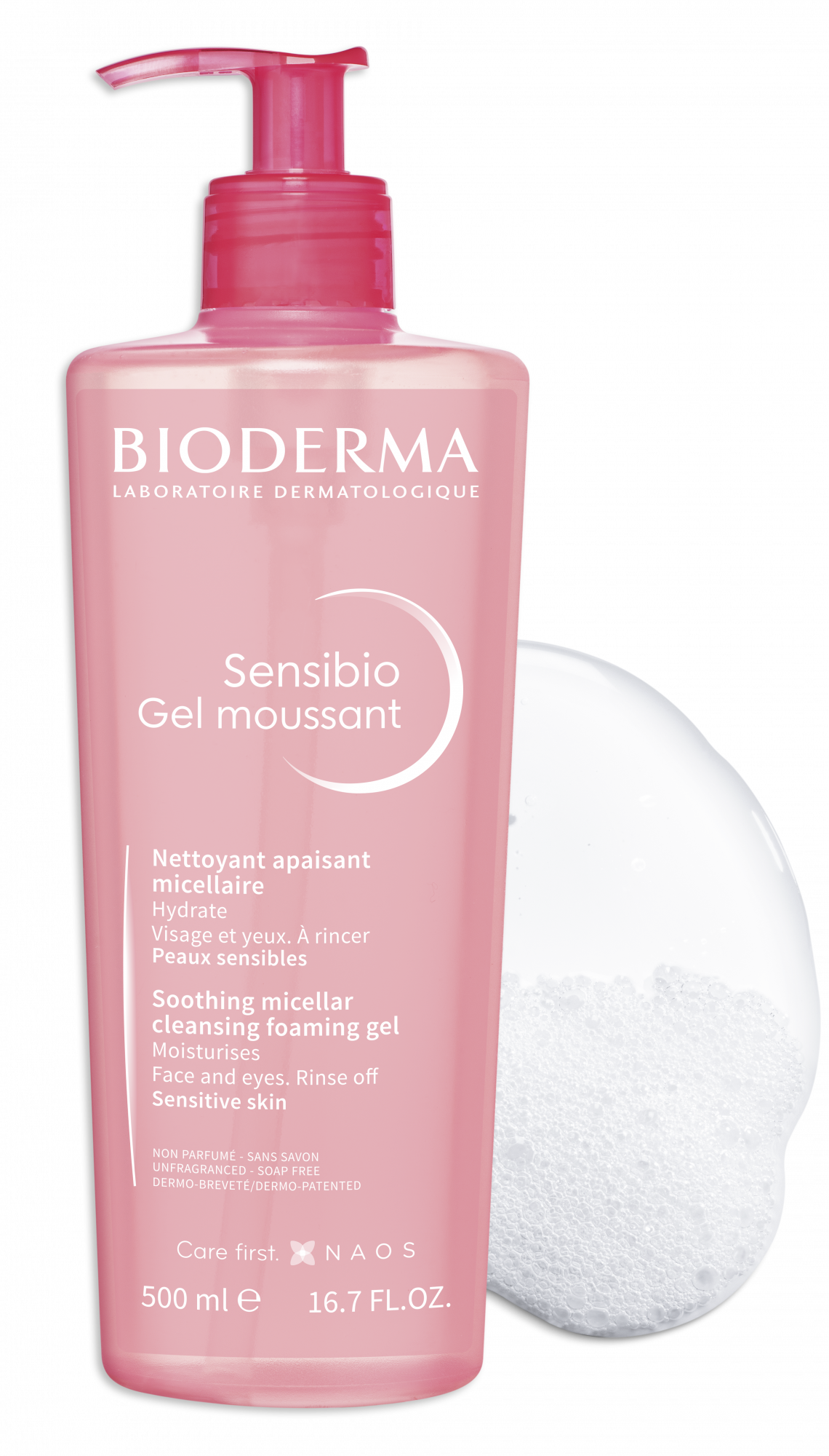 BIODERMA - Sensibio Gel Moussant - Soothing Micellar Cleansing Gel - 500ML