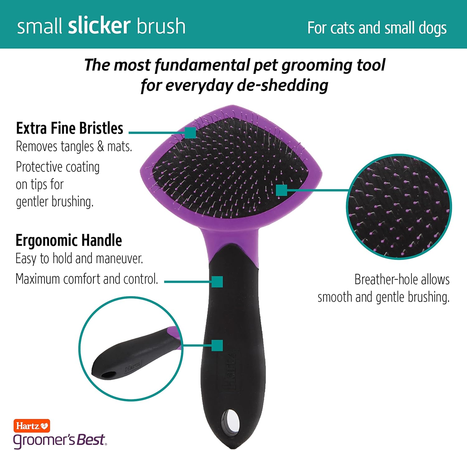 Hartz -  Groomer'S Best - For Small Dog & Cats - Double Small Brush #574648