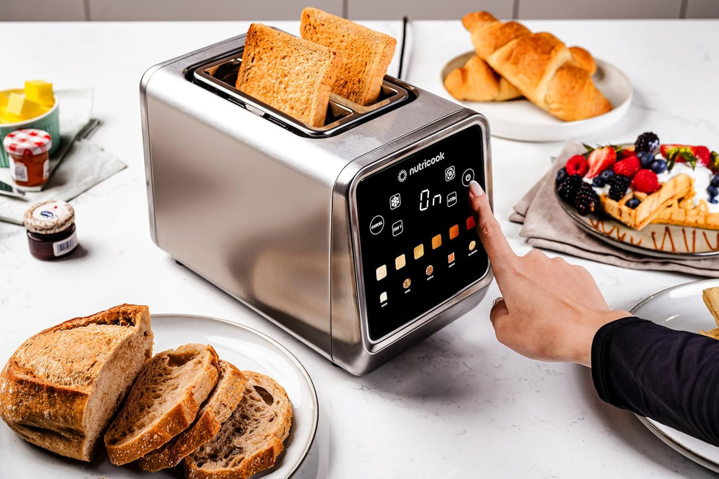 Nutricook - Toasti - Essential - NC-TS201 - Morning Toast - Aluminium Silver - 2 Years Warranty