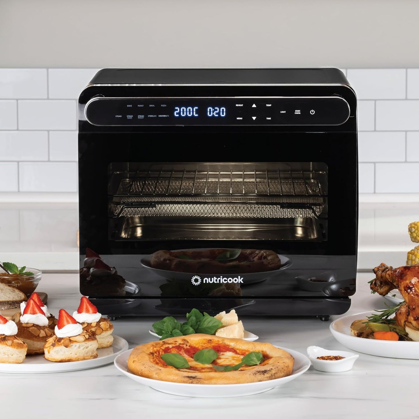 Nutricook - 24L - Streami Oven + Air Fryer - 11 In 1 - NC-ST01K - Steam Infusion - Black - 2 Years Warranty