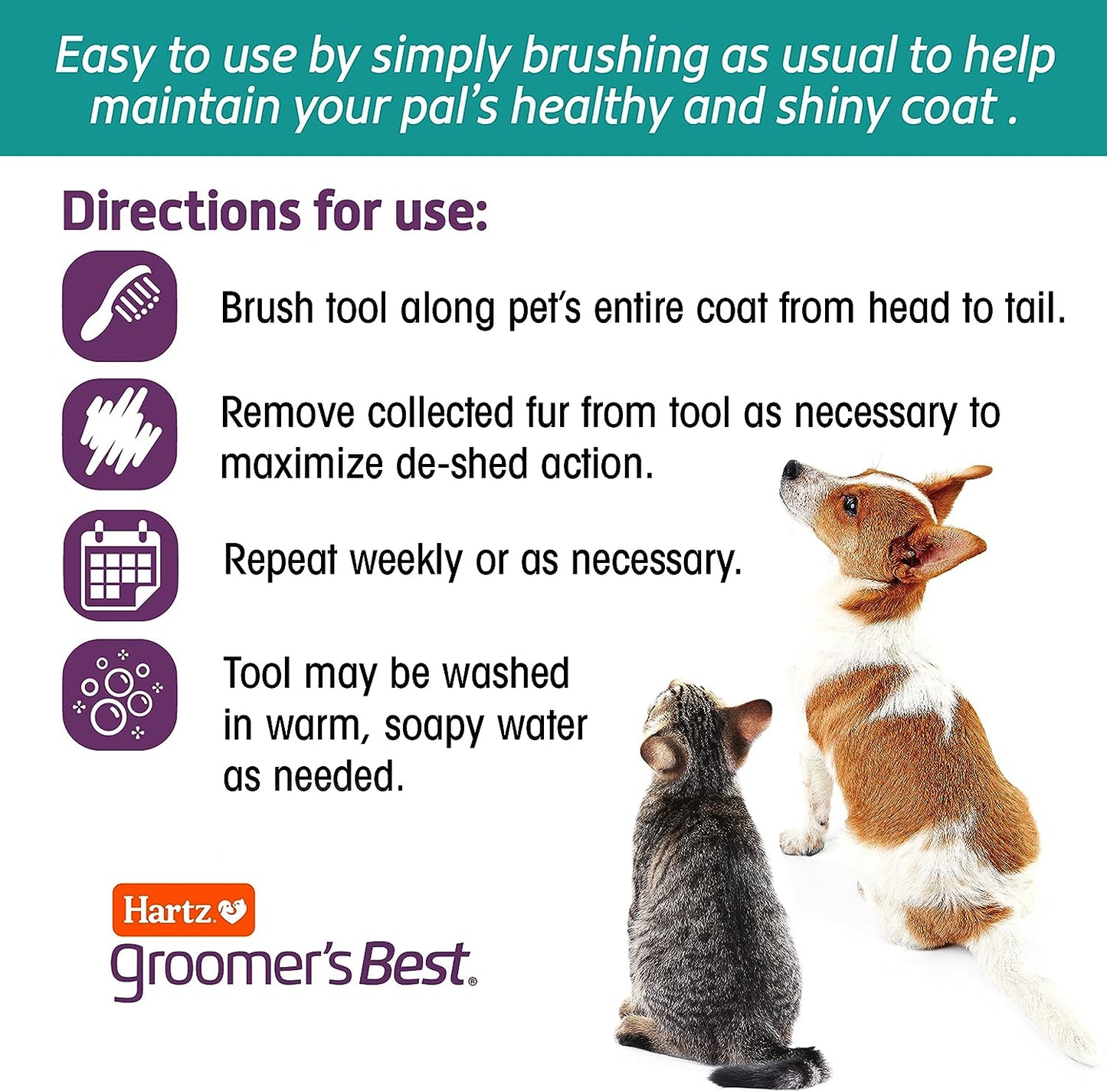 Hartz -  Groomer'S Best - For Small Dog & Cats - Double Small Brush #574648