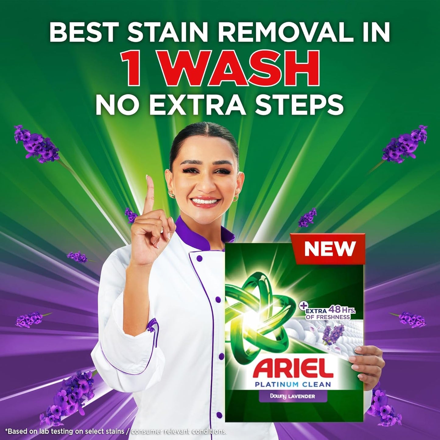 Ariel - Detergent Powder - Automatic - Downy Lavender - Platinum Clean - 2.25Kg