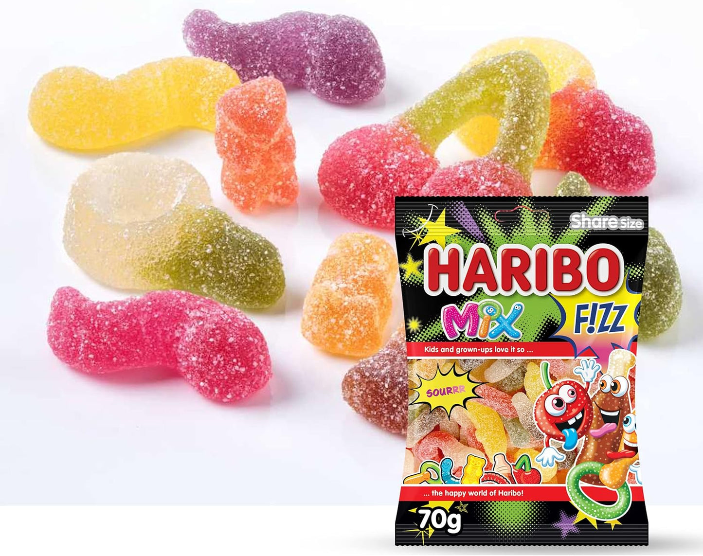 HARIBO - Fizz Mix - 70gm - 24 CT