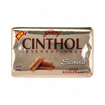 Godrej- Soap Bar CINTHOL International - SANDAL With Deodorant - 125g