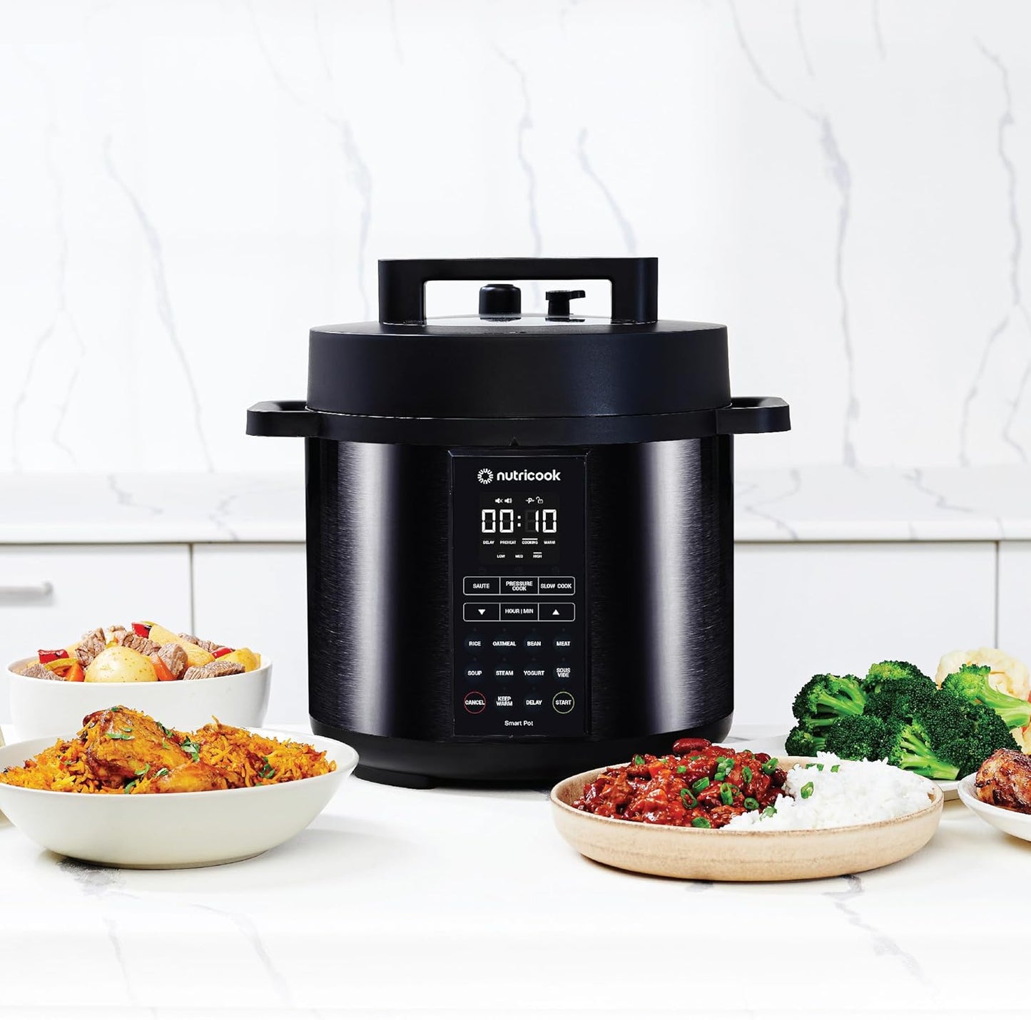 Nutricook - Smart Pot 2 - 6L - Multicooker - NC-SP204K - Versatile Cooking - Matt Black - 2 Years Warranty