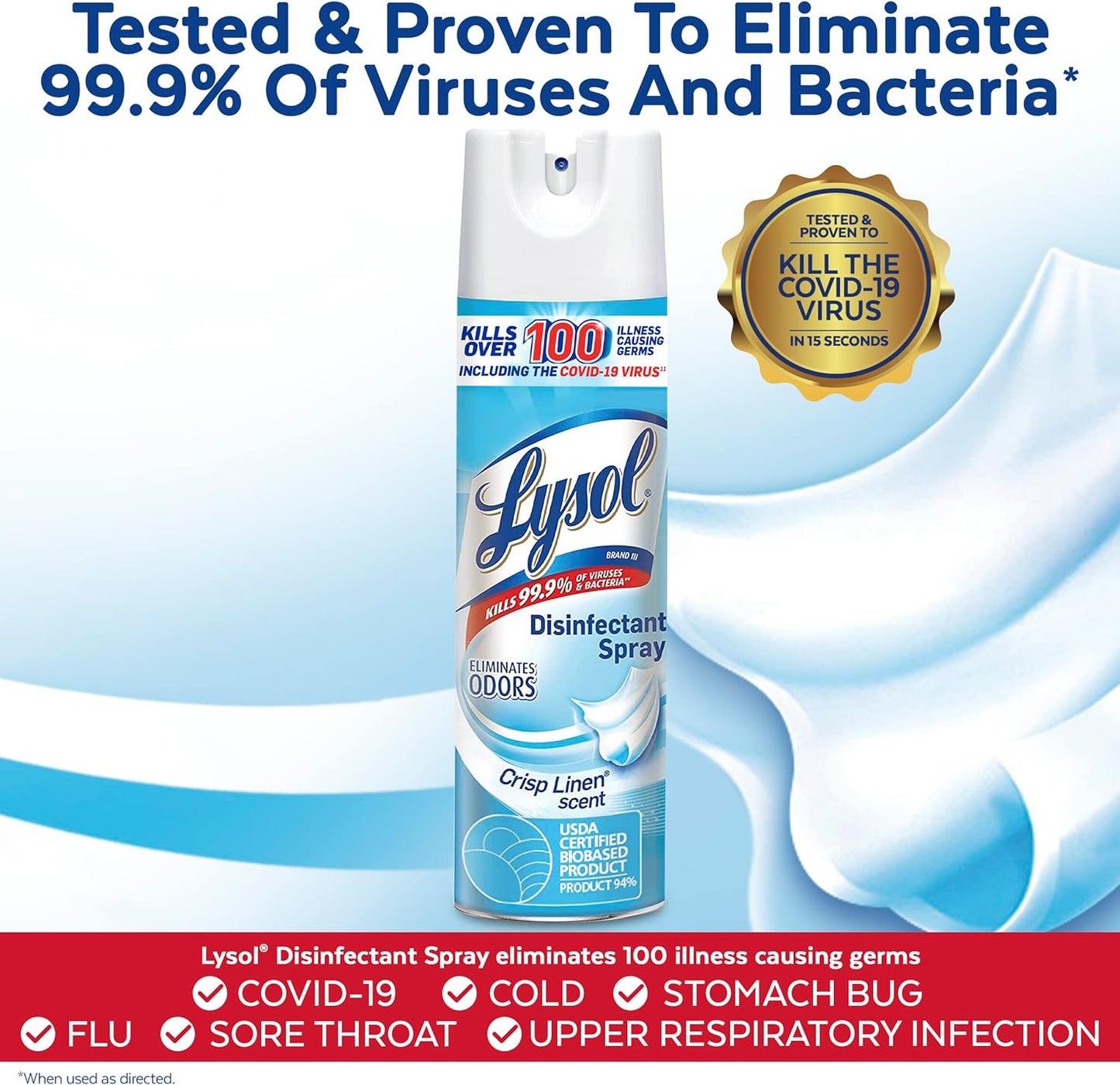 Lysol - Disinfectant Spray - Spring Waterfall Scent 19Oz