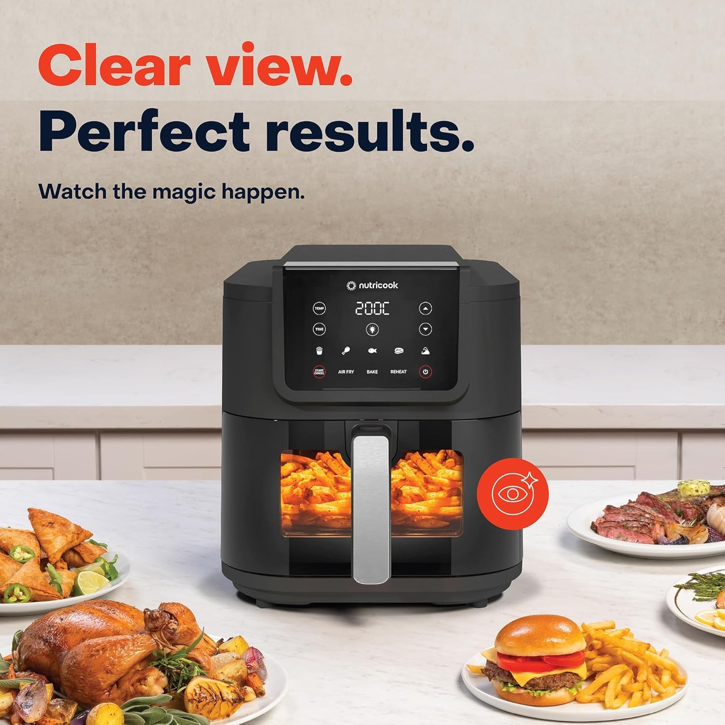 Nutricook - Air Fryer - NC-AFS200 - XL Capacity - Black - 2 Years Warranty