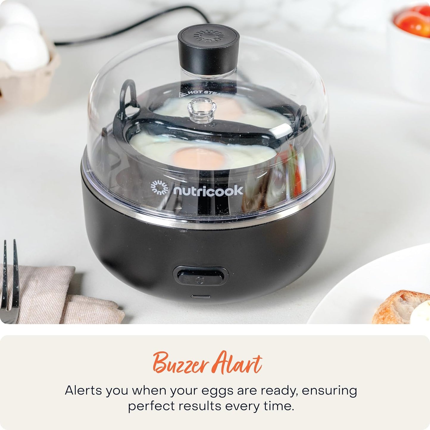 Nutricook - Eggi - Specialty - NC-EC207ME-K - Quick Breakfast - Black - 2 Years Warranty