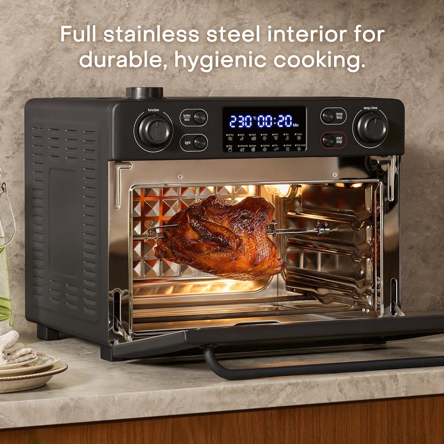 Nutricook - 30L 12 in 1 - Air Fryer Toaster Oven - NC-AFTO330K - Compact Baking - Black Matt - 2 Years Warranty