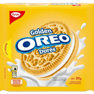 OREO - Golden Dores - Vanilla Sandwich Cookies -  270 gm - Crtn /24 Each