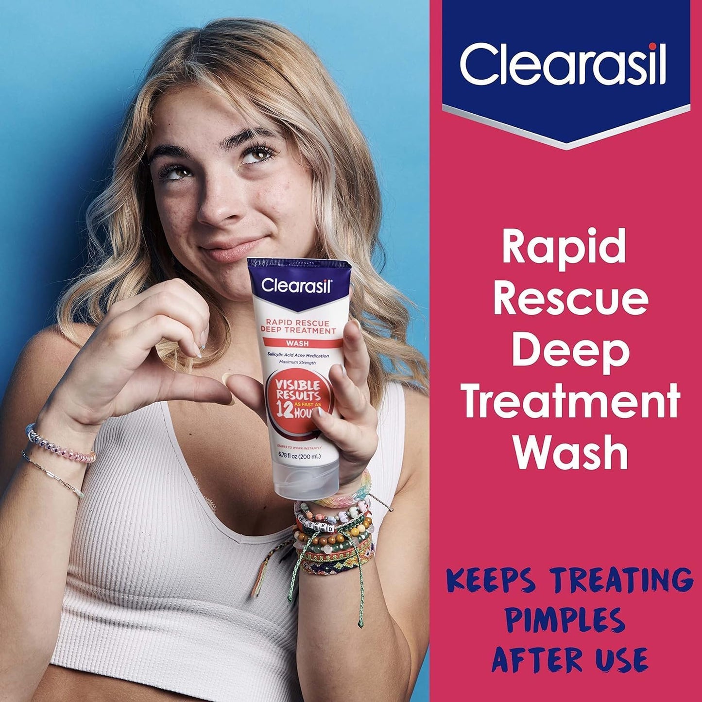 Clearasil - Ultra Rapid Action Daily Face Wash 6.8Oz 200Ml