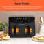 Nutricook - 8.5L - Air Fryer Duo Vision 2 - NC-AFD185V - Dual Zone Cooking - Black - 2 Years Warranty