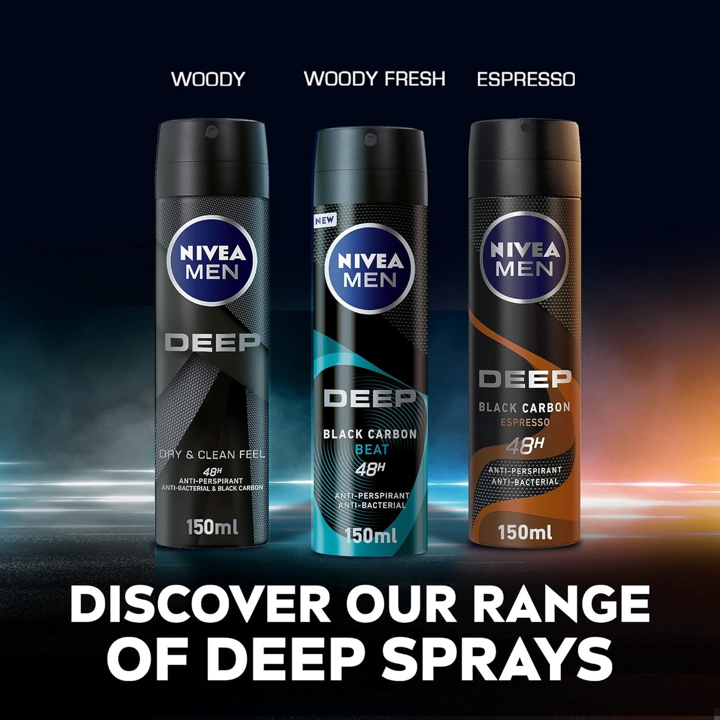 Nivea Men - Deep - 48H Protection - Antiperspirant for Men - Spray 150ml