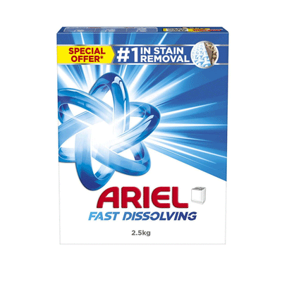 Ariel - Detergent Powder - Semi-Automatic - Fast Dissolving - Stain Remover- 2.5Kg