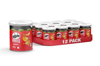 Pringles - Potato Crisps - Original - Pop & Go Stack - 40gm (x12)