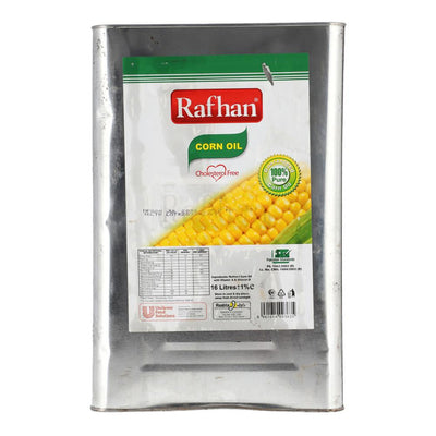 Rafhan - 100% Pure Corn Oil - Cooking Oil - 16 Litres Tin