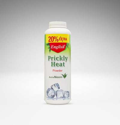 English - Prickly Heat Powder - ActivNeem - Medium Size - Cooling & Refreshing Skin Care - Pack of 12