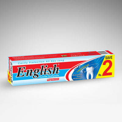 English Regularmint Toothpaste - Medium Cavity Protection & Fresh Breath - Pack of 12 | Jodiabaazar.com