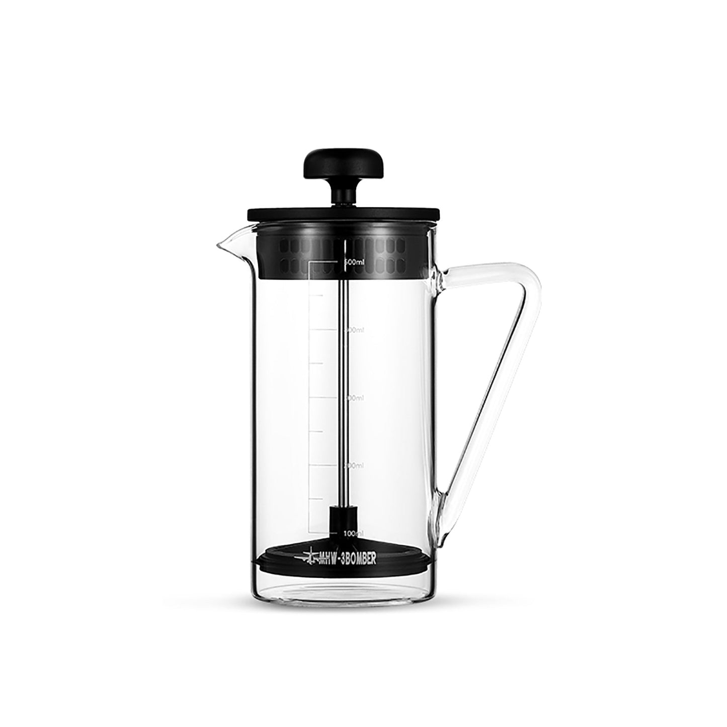 Coffee Cartel - MHW3 Bomber - Gimme French Press-450ml - Black, Glass - RC5919