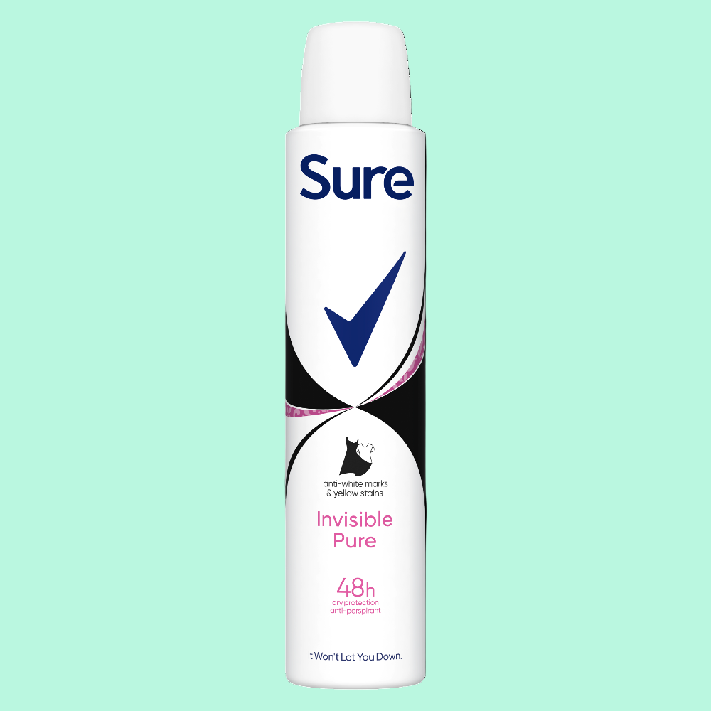 SURE - INVISIBLE PURE - Deodorant Body Spray for Women - ( 1X6 ) 200ml