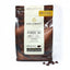 Callebaut dark chocolate callets packaging on a white background