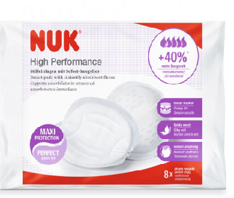 NUK HIGH PERFORMANCE BREAST PADS 8/BOX
