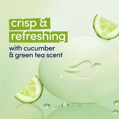 Dove Soap - Cool Moisture Beauty Bar - Cucumber & Green Tea Scent - All Skin - 106g - 6 Pack