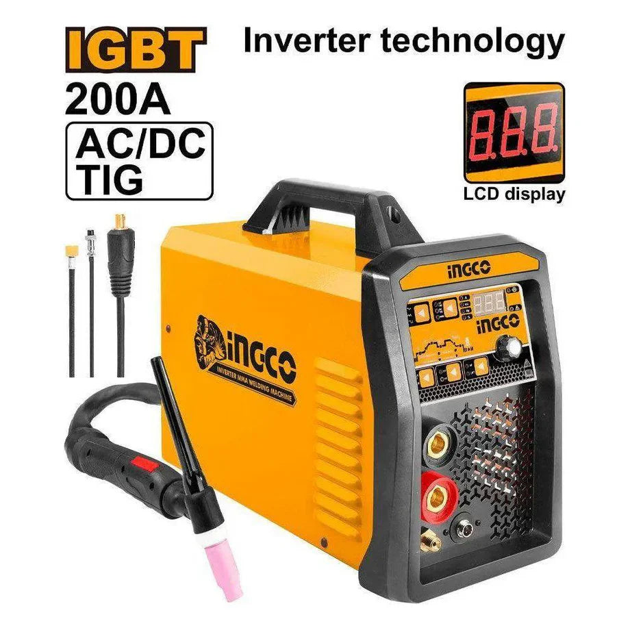 INGCO -  Inverter AC DC TIG/MMA welding machine 68v ING- ACDCTIG2001