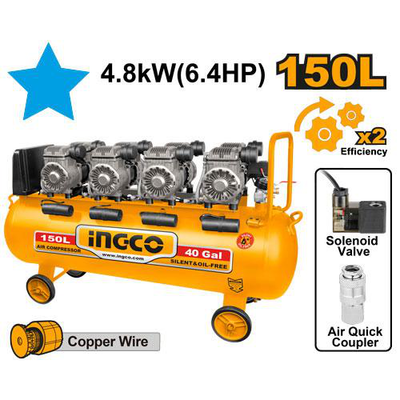 INGCO -  Air compressor 150L/4*1200W ACS4481501