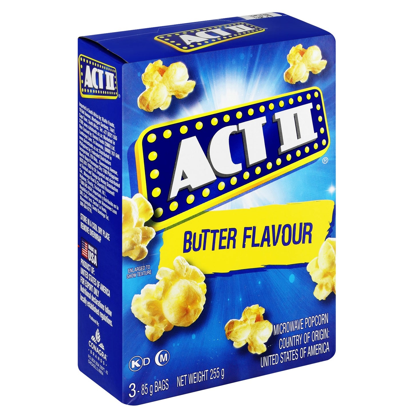 ACT II - Microwave Popcorn - Butter Flavor - 3In1 Box - 255g