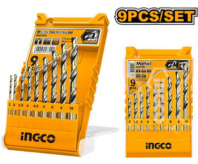 INGCO -  9 Pcs HSS twist drill bits set  AKD1095