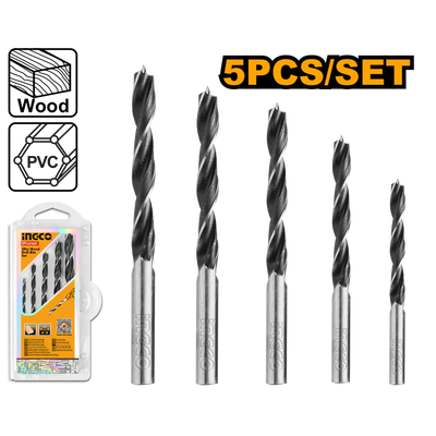 INGCO -  5 Pcs wood drill bits set  AKDB5055