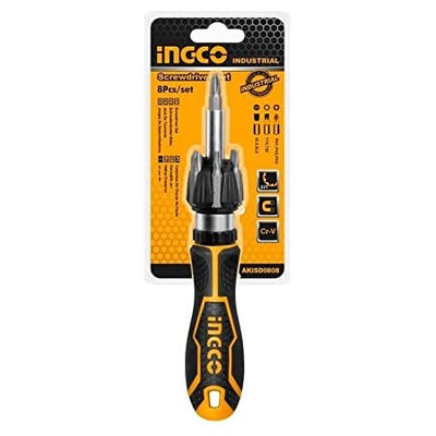 INGCO -  8 Pcs ratchet screwdriver set  AKISD0808