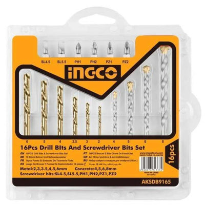 INGCO -  19 Pcs drill bits & screwdriver bits set  AKSDB1901