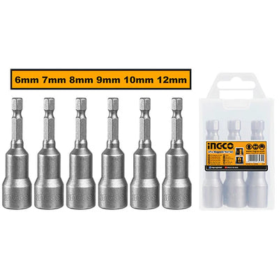INGCO -  6 Pcs impact magnetic nut set 6pcs AMN65061