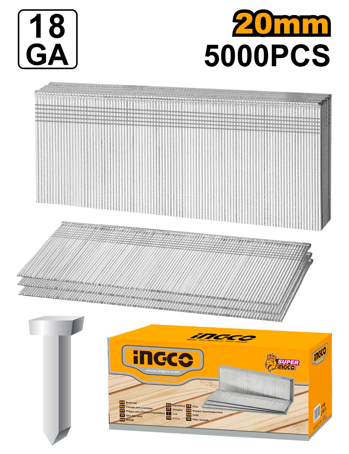 INGCO -  Brad nail 20MM ANA18201
