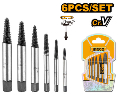 INGCO -  6 Pcs screw extractor set  ASE106