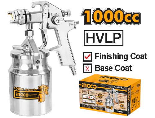 INGCO -  HVLP air spray gun finishing coat ASG2101