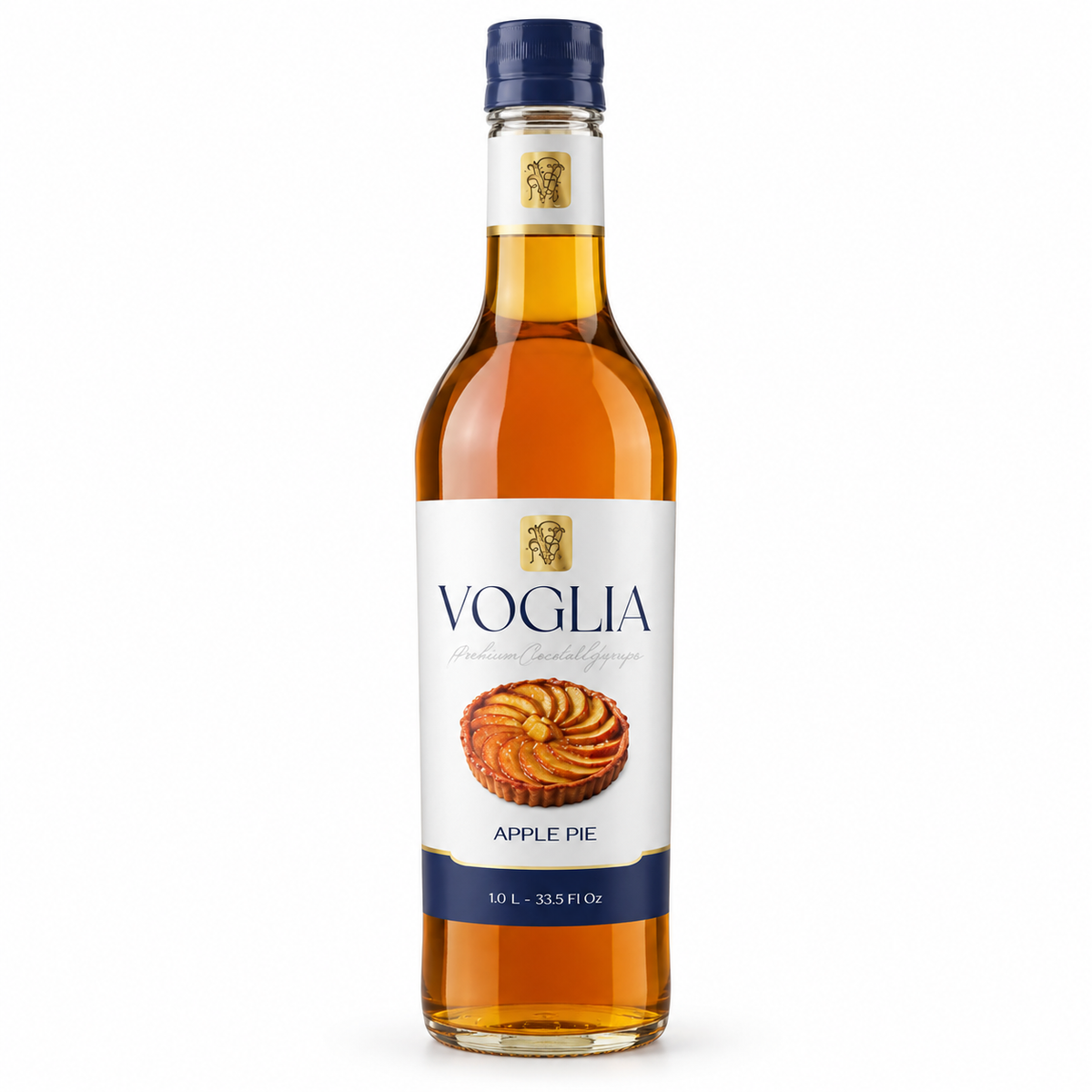 Voglia Apple Pie Flavoured Syrup – Premium Coffee, Cocktail & Dessert Syrup (1.05L Bottle)
